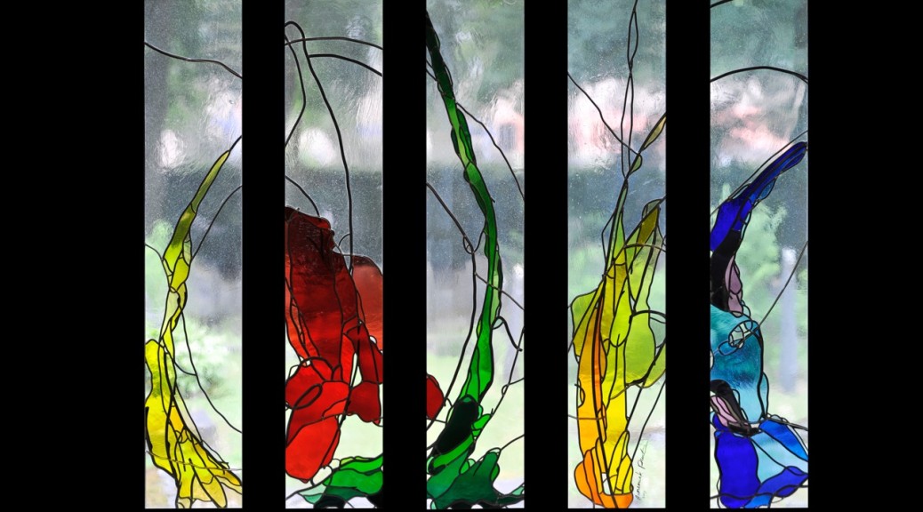 Glas-in-loodramen Aula Deugenweerd in Borculo | Atelier Galerie Annemiek Punt Ootmarsumv
