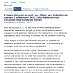 'Prinses Margriet en prof. mr. Pieter van Vollenhoven openen Informatiecentrum Canadese Begraafplaats'