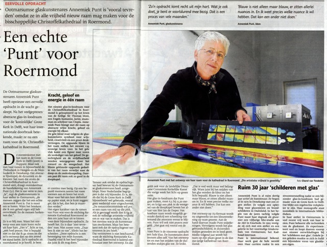 'Een echte Punt voor Roermond' - Glaskunst en schilderkunst van Annemiek Punt in Ootmarsum