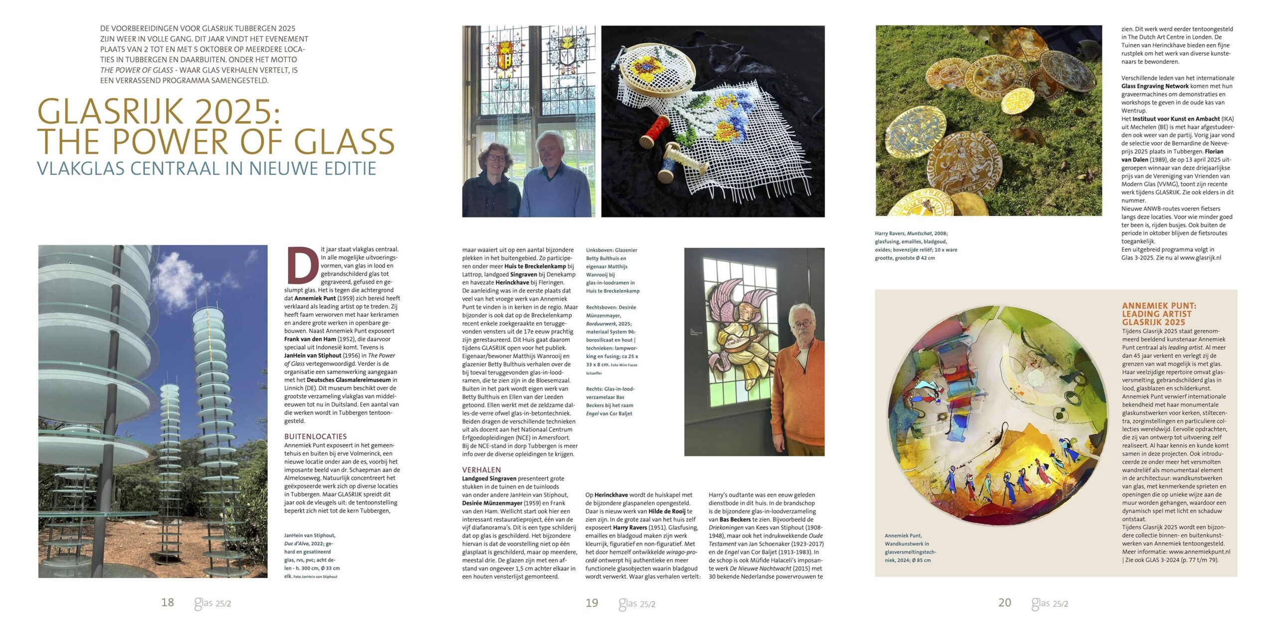 Vrienden van Modern Glas Glasrijk Tubbergen - Glaskunst en schilderkunst van Annemiek Punt