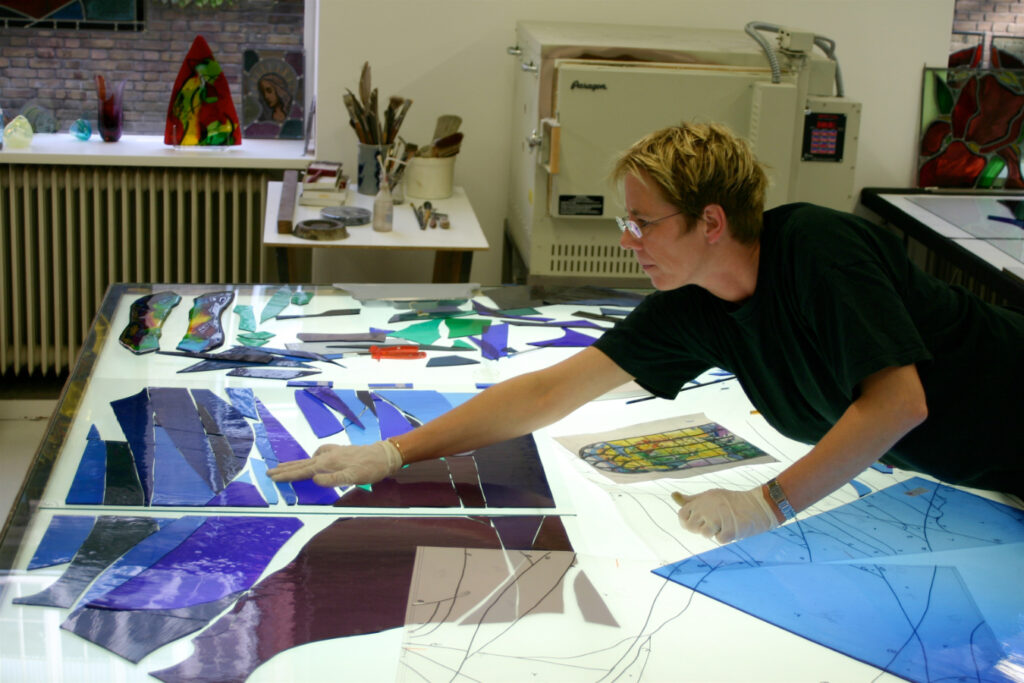 Annemiek Punt raam Nieuwe Kerk Delft creatie